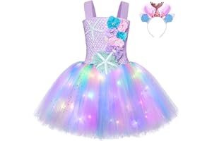 FONLAM Sukienka Syrenka dla Dziewczynki Niemowląt Kostium Księżniczki Tutu Dziewczynki Karnawał Halloween