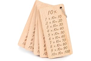 YAOZUP 1x1 Lernkarten aus Holz, 1x1 Kinder Brett Einmaleins, Schulanfang Holzbrettchen aus Buche Holz zum Lernen, 1x1 Brett Einmaleins Brett für Geschenk zum Schulstart Mädchen & Jungen