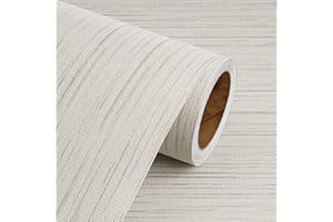 Livelynine Papel Pintado Pared Dormitorio Imitación Tela de Lino 40CMx5M Papel de Pared Autoadhesivo Habitación Baño Beige Resistente al Agua Vinilo Adhesivo Muebles Cocina Papeles para Forrar Muebles