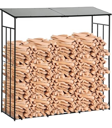 Casetta Legna Da Esterno - Portalegna In Acciaio Zincato 120x45x140 Cm - Foto 6