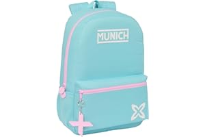 Safta MUNICH HEAVEN - Mochila Escolar Infantil, Ideal para Niños de Diferentes Edades, Cómoda y Versátil, Calidad y Resistencia, 30x14x46 cm, Color Celeste