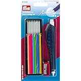 Prym Chalk - Set inchiostro per scrittura/evidenziatura e disegno su tessuti/carta/legno/plastica, plastica/metallo, multicol