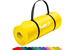 MOVIT Tapis de gymnastique, doux pour la peau et sans phthalates, en 3 tailles et 12 couleurs