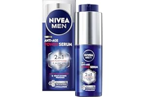 ‎BEIERSDORF NIVEA MEN Anti-Age 2in1 Power Serum, Gesichtspflege für Männer mit Hyaluron für Anti-Aging-Effekt, Hautpflege mit LUMINOUS630® gegen Alters- und Pigmentflecken (30 ml)
