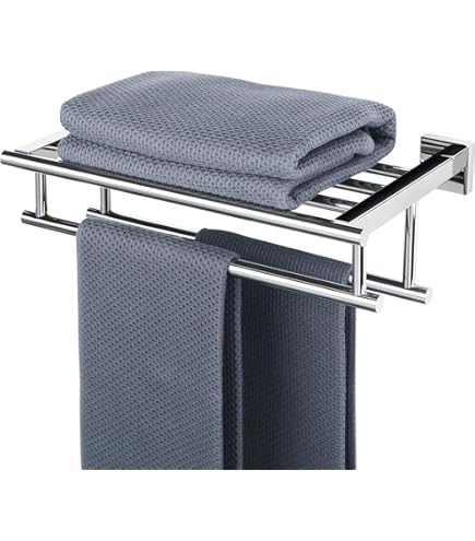 Portasciugamani Autoadesivo Da Parete - Doppia Barra Per Bagno E Cucina - Installazione Facile Senza Fori - Foto 9