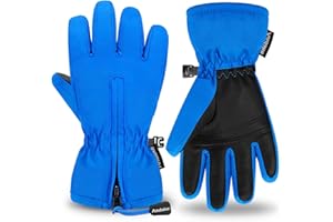 Andake Guantes de esquí para niños, Guantes de esquí de Invierno, Resistentes al Viento, Impermeables, cálidos, Guantes Deportivos al Aire Libre, para niños y niñas
