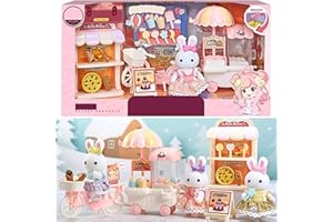 SQAQS Doll House, Family Toys, Fantasy Home Doll House, Little Rabbit Castle, Toy House, One Doll House, Toys Over 4 Years Old, Small Furniture Accessories, Free Matching and Combination