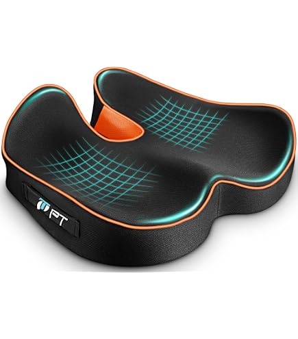 Boyue Cuscino In Gel TPE Per Sedia – Supporto Lombare E Seduta Traspirante Con Rivestimento Antiscivolo Lavabile – Allevia Dolori A Schiena E Coccige – Per Ufficio, Auto E Casa (Nero)