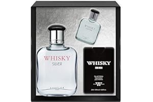 EVAFLORPARIS WHISKY SILVER - Gift Box: Eau de Toilette 100 ml + Miniature 7.5 ml + Travel Perfume 20 ml, Set, Perfume Spray, Men Perfume, EVAFLORPARIS - 520 g