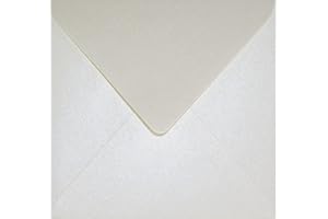 Netuno 100 sobres cuadrados nacarados cremosos DIN K4 153x153mm 120g Aster Metallic Cream solapa engomada puntiaguda sin ventana para invitaciones boda Navidad cartas tarjetas dinero bricolaje bautizo