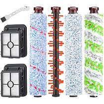 Fixbetter Accessories for Bissell Crosswave 3-in-1, 4 Roller Brushes and 2 Repla