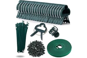 Kakveiai 80PCS Jardin Plantes Support Clips,Pinces à Plantes Grandes Set, Tuteur Plantes Attache et Soutien Réglable, Plantes Lien en Plastique, Pinces Stables pour Fixer Les Plantes grimpantes