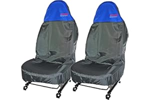 CAR SEAT COVERS DIRECT Action Sport Single Universal Car Seat Cover - Blue Hood (600D Extra Heavy Duty Seat Covers) (2)