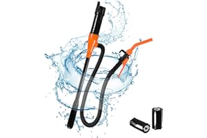 SDHIIOLP Bomba de Sumidero Con Batería de Transferencia Líquidos - Boquilla Control Caudal 2,4 Galones/Min - Eléctrica y Sifón