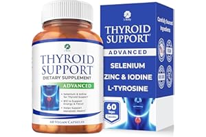 1 BODY Thyroid Support Supplement for Women and Men - Energy & Focus Formula - Vegetarian & Non-GMO - Iodine, Vitamin B12 Complex, Zinc, Selenium, Ashwagandha, Copper, Coleus Forskohlii, & More 30 Day Supply