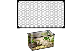 LETUXAAMZ Filtro para Acuario, Red Magnética Anti-Salto para Acuario, Red Anti-Fuga, Cubierta para Peces, Reptiles, Tortugas Y Otros Animales, Accesorios de Protección para Peces, 50 X 30 CM