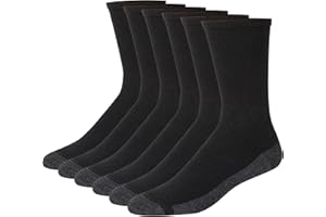 HANES Męskie skarpety Comfortblend® Max Cushion Crew Socks, 6-pak (MC10/6), Czarny, 40-46 EU