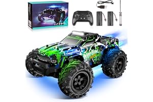 JOYTREKY Coche Teledirigido - 1:18 Coche RC con Luces Led 25 Km/H RC Car con Pulverizador 2,4 GHz Todoterreno 2 BateríAs Recargables 60min Play para NiñOs Y Adultos - Verde