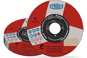 TYROLIT BASIC Super-Thin Cut-Off Wheel for Stainless Steel - 115mm Metal Cutting Discs - Angle Grinder Discs - 115 x 1.0 x 22.23 mm - 25-Pack
