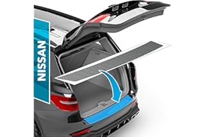 uProtect Pellicola Protettiva per Bordo di Carico Set completo per Nissan Qashqai 2 (II) J11 I 2017-2021 - Protezione Paraurti, antigraffio, per vernice - Filo A Carbone