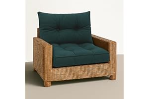 ‎AMAZINGGIRL Amazinggirl Polster für Gartenmöbel Sitzpolster 50x50 cm - Lounge Kissen Outdoor Polster Balkon und Gartenmöbel-Kissen Loungekissen Gartenpolster Auflagen für Rattanmöbel Grün