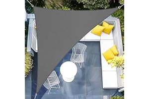 Sunnylaxx 4x4x5,65m Graphite Voile d’ombrage Triangle, Toile Imperméable Une Protection des Rayons UV à 95%, pour en Plein air, Jardin & Terrasse