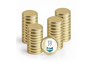 ESPIRITO REBELDE Bouchons métalliques universels 77mm - 50 unités : Couvercles pour bocaux de conserves et de confiture, couvercle universel, couvercle de remplacement
