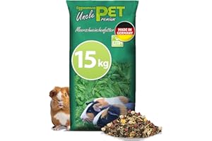 Eggersmann Uncle Pet 15 kg Meerschweinchen Futter - Premium Meerschweinchenfutter - Müsli für Meerschweinchen mit der natürlichen Kraft aus Kräutern, Gemüse und Obst (15 kg Sack)