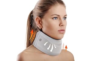 COZYHEALTH Nackenstütze für Nackenschmerzen und Unterstützung, weiche Nackenstütze lindert Schmerzen und Druck in der Wirbelsäule für Frauen und Männer, Schaumstoff-Halskragen (M, 8,7 cm tiefer Kragen)