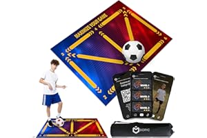 BIORYC ® Alfombra Entrenamiento de Fútbol Diatomea + Videos Entreno + Bolsa de Transporte | Alfombrilla de Habilidad Antideslizante 60x90 cm de tu Equipo Favorito | Regalos Navidad
