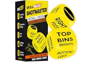 SKILL BLOX Football Shooting Training Dice (2 pcs) | Football Gifts for Boys & Girls 9-12 | Football Games & Training Equipment | Teenage Boy Gifts for 8 9 10 11 12 Year Old Boys (SHOTMASTER DICE)