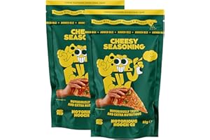NOTORIOUS NOOCH CO Nutritional Yeast Flakes - Immature Cheese Flavour | Gluten Free Vegan Nooch | Non GMO 80g (Pack of 2)