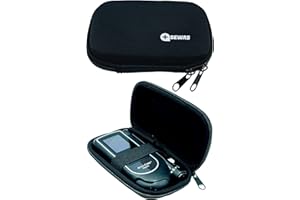 ZENXEAY Tasche Hardcase für Akku Chek Mobile, Gürteltasche Blutzuckermessgerät, Diabetikertasche Schwarz