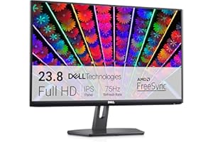 Dell S2421NX 24 Inch Full HD (1920x1080) Monitor, 75Hz, IPS, 4ms, AMD FreeSync, Ultrathin Bezel, 2x HDMI, 3 Year Warranty, Black