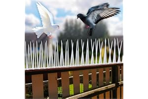 Eightiz (10 Pcs with Zip Ties) Bird and Pigeon Spikes, Control Anti Bird Plastic Spikes for AC Balcony Railing Window Home Protection from Pigeon Dog Monkey Crow Kabootar Transparent(Polycarbonate)