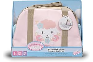 Baby Annabell Wickeltasche – Puppenzubehör inkl. Wickelunterlage, Pretend Lotion Flasche & Windel – 100% plastikfreie Verpackung – passend für jede 36 cm und 43 cm große Puppe – geeignet für Kinder ab