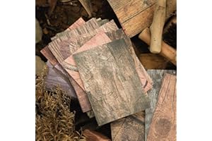 Alideco 180pcs Vintage Scrapbook Paper Wood Grain Texture Scrapbooking Paper for Journaling Supplies, Decorative Craft Paper for Junk Journals (muwengongfang)