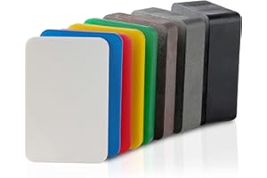 BAUHELD® Placas de soporte universales de 60 x 40 mm [40/80/160 unidades] – Placas espaciadoras multicolores de plástico [Made in Germany] – Cuñas espaciadoras en los tamaños: 1.5, 2, 3, 4, 15, 20 mm