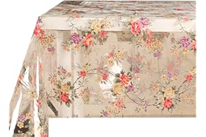 Vinylla Clear Rose Easy Wipe Clean Vinyl obrus, 140 x 240 cm