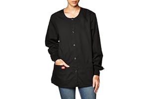 Dickies Women's EDS Signature Scrubs Missy Fit Snap Front Warm-up Jacket Medical