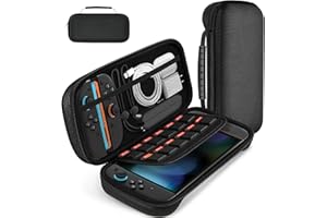 iVoler Custodia Compatibile con Nintendo Switch 2 Modella (2025), Portatile Protettiva Case Rigido da Viaggio per Switch 2 Console Accessori, Custodia Protettiva con Custodia per 12 Giochi - Nero