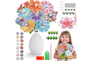 JoiTale Blumen Bastelset Mädchen ab 5-12 Jahre, Diamond Painting Kinder Blumenstrauß, Geschenke für Mädchen 5 6 7 8 9 10 Jahre, Basteln Geschenk ab 5 6 7 8 Jahre Mädels Kreativ Geburtstagsgeschenk