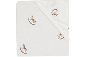 Jollein Drap-Housse en Jersey - Nostalgic Ride - 70/75 x 140/150 cm - 100% Coton - Certifié Oeko-TEX