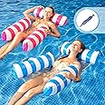Pool Inflatables For Swimming Pool Inflatable Pool Floats Pool Hammock Inflatables For Pool Water Hammock Inflatable Pool Chair Pool Hammock Floats For Adults Inflatable Pool Lounger For Travel-2 Pcs