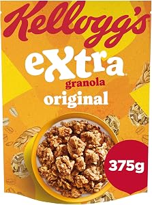 Kellogg's Granola Extra Original | Cereali per la colazione | Naturalmente ricco di fibre| Confezione singola da 375g