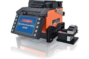 SKYSHL Soudeur Fibre Optique D'alignement de Noyau de Fusion Splicer de Soudage (Avec 4 Paires d'électrodes et Outils) FTTH Fiber Fusion Splicing Machine pour SM MM DS NZDS (SS413F)