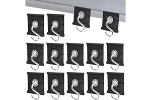 WOKICOR Lot de 12 œillets de fixation pour store de camping-car, 5/6 mm à 7/8 mm, crochets de store RV, crochets en S, crochets pour store de camping, crochets pour rail de passeport, caravane, tente de