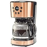 Neo 1.5L Filter Coffee Maker Machine Automatic Setting Digital Timer 12 Cups (Copper)