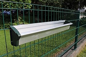 AC STEIGTECHNIK Blumenkasten Aluminium für Stabmattenzaun, Doppelstabmatten-Zaun