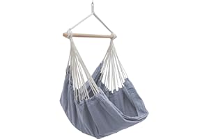 AMANKA XXL Fotel wiszący 185x130 cm – Fotel hamakowy dla 2 osób – Do ogrodu i domu – Bez stojaka – Duży relaksacyjny fotel wiszący